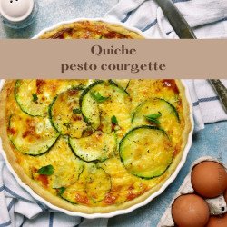 Quiche pesto courgette et son bol de salade
