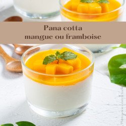 Pana cotta mangue ou framboise