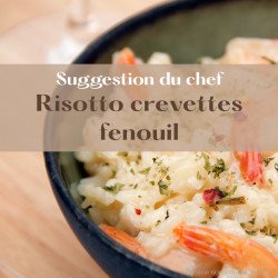 Risotto crevettes fenouil coco curry
