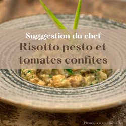 Risotto pesto et tomates confites