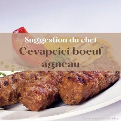 Cevapcici arrabatia légère boulgour aux saveurs d'orient et tombée de courgettes à la menthe