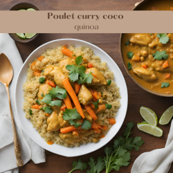 Poulet curry coco quinoa