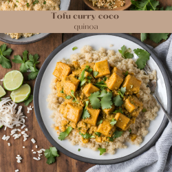 Tofu curry coco quinoa