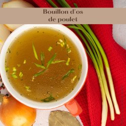 Bouillon d'os de poulet au lait d'or - 0.33 cl