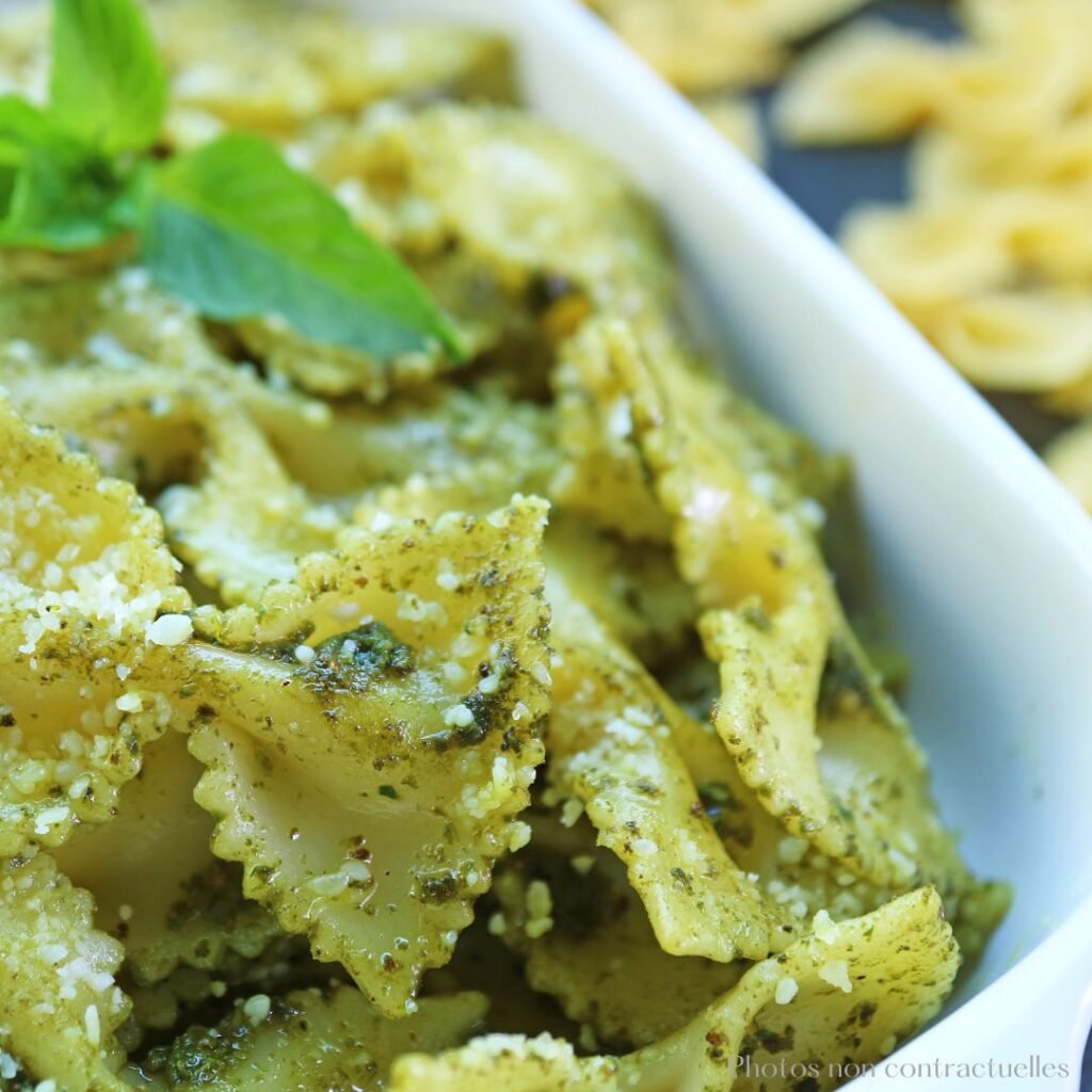 Farfalle pesto maison